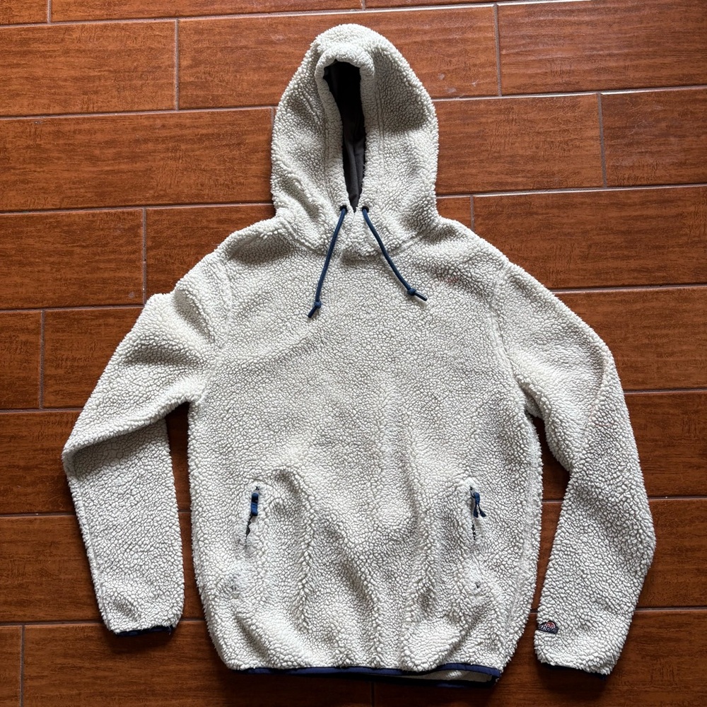 Chubbies Men’s The Snow Day Fleece Hoodie Retail $79 cream Small unisex